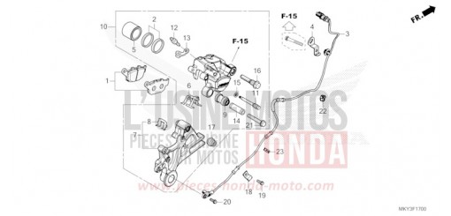 REAR BRAKE CALIPER CB650RAP de 2023